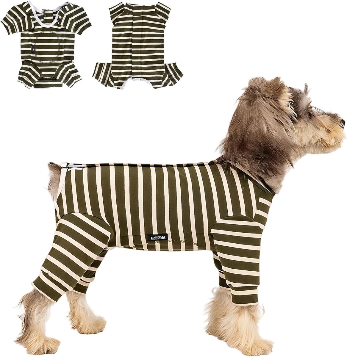 Herstelpak voor Honden na Chirurgie, Lange Mouwen Bodysuit voor Kleine en Middelgrote Honden, Wondbescherming en Anti-Lek Bescherming, Ideaal voor Castratie en Operaties