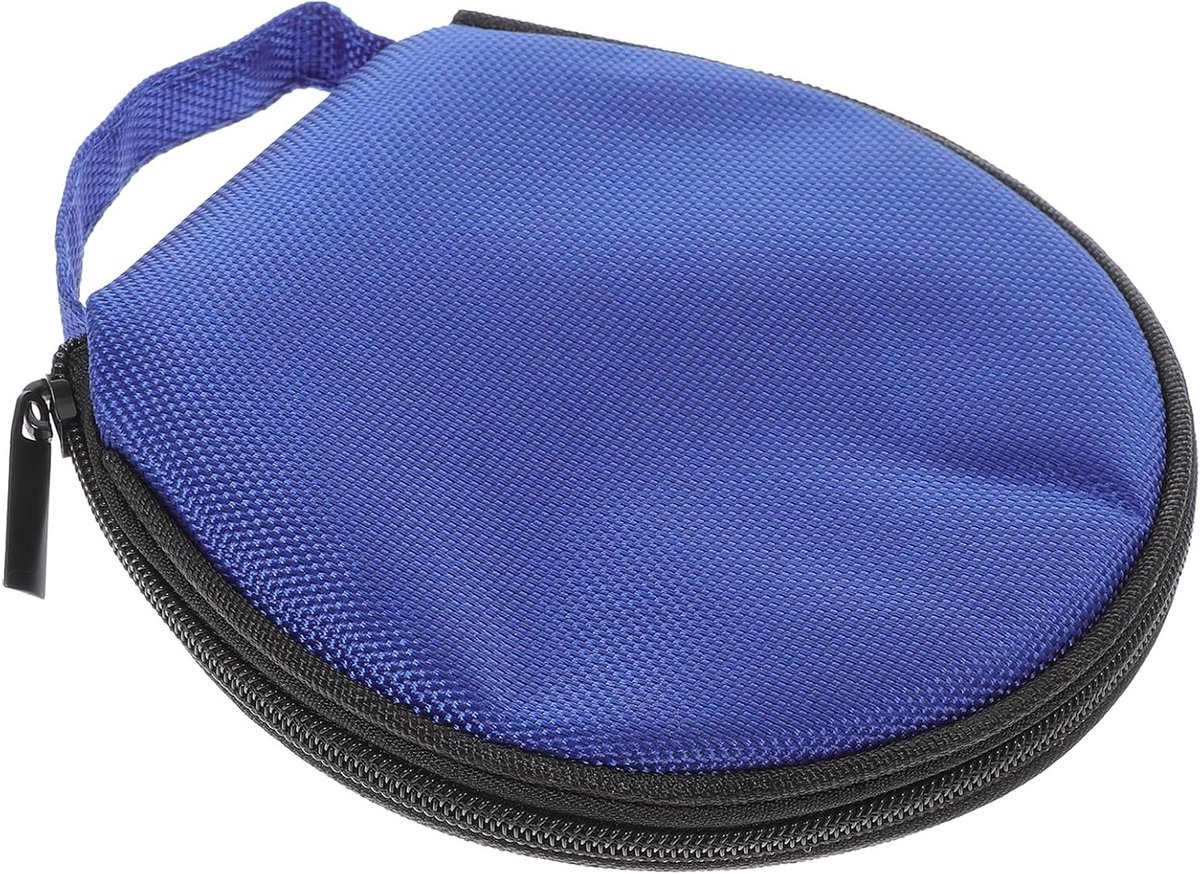 Compacte CD en DVD Opbergtas, Ronde Opslagzak met Ritssluiting, 20 Capaciteiten, Draagbaar en Ideaal voor Muziek en Films
