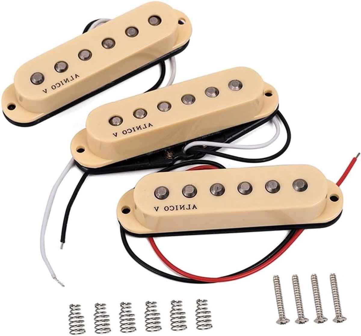 Guitar SSS Pickups Geschikt voor Fender Stratocaster en Squier Gitaren in Crème Kleur voor Verbeterde Geluidskwaliteit