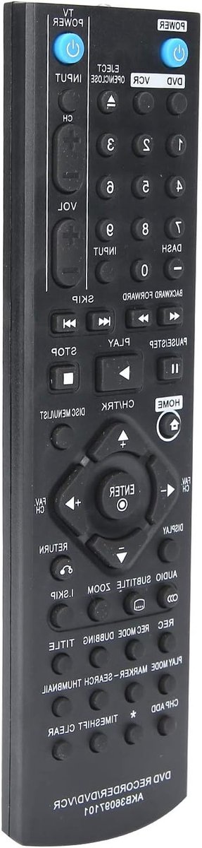 Universele afstandsbediening voor DVD-recorder en VCR, ideale vervangingsoptie voor LG modellen, eenvoudig te gebruiken en compatibel met diverse DVD-spelers en recorders