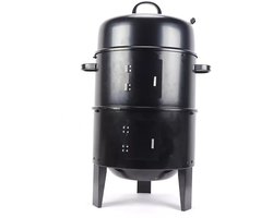 uJOY Houtskool barbecue - 3 in 1 - 2-laags - Houtskoolgrill - Multifunctioneel - Met thermometer - Draagbaar - Zwart