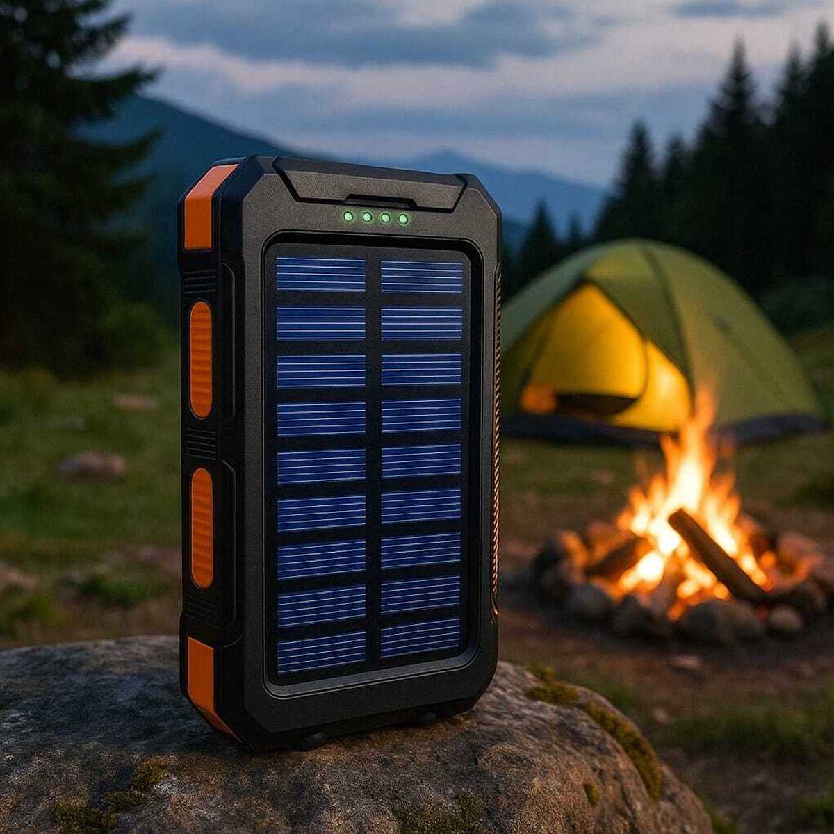 RoxPeak® Solar Powerbank 20.000 MaH- Draagbare Oplader 3-in-1 – Zonne-energie – Waterdicht & Schokbestendig – Snelladen USB/USB-C – Powerbank met Zaklamp – Camping & Outdoor – foto 8
