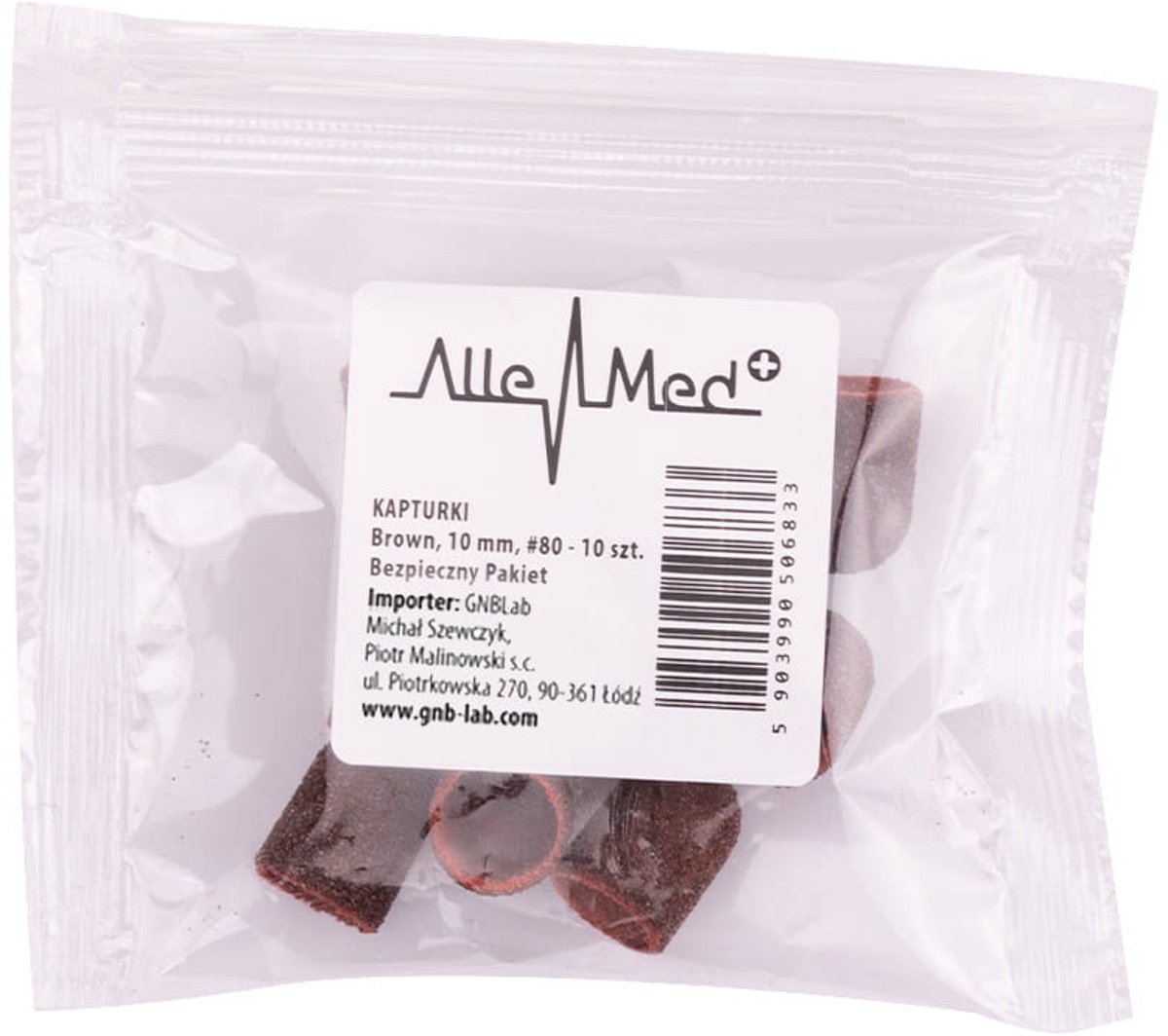 Allemed - Pedicure Schuurkapjes - 10mm - Gradatie 80 - Bruin