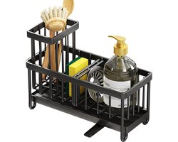 Organisator voor de Keuken, Rvs Spons Houder met Verwijderbare Borstelhanger, Ideaal voor Keukenopslag en Afwasaccessoires
