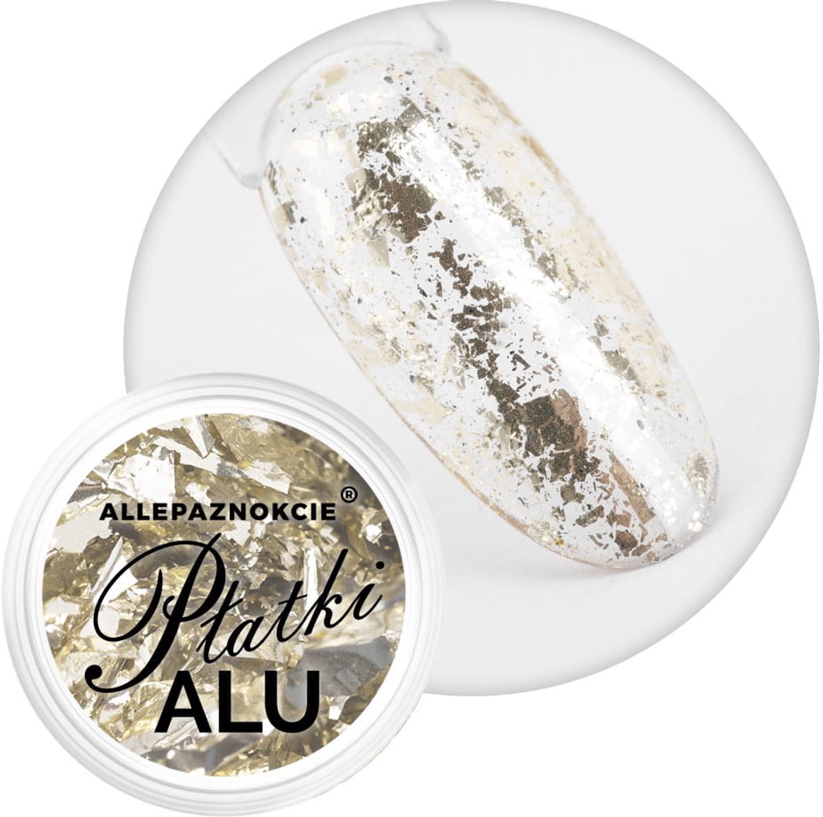 Allepaznokcie - Metalen Nagelpoeder - Płatki Alu - 0,2g - Nr 7