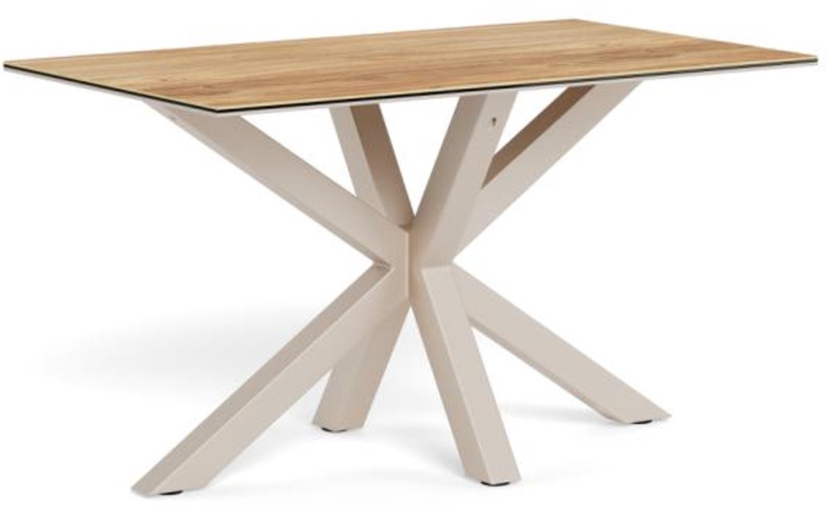 Giga Living Eettafel Luno Keramiek Eiken Grijs 135cm - Giga Living Naturel
