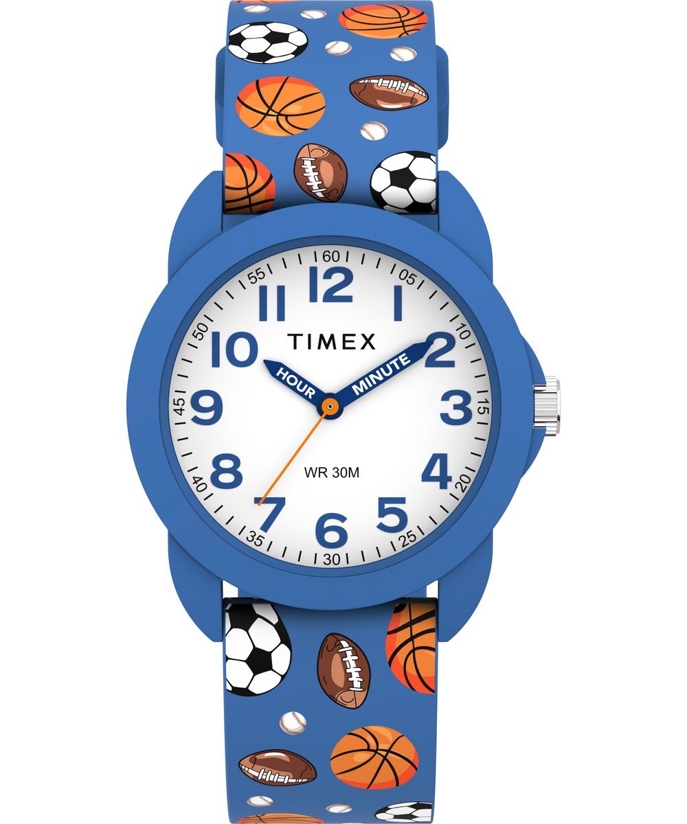 Timex Kids Time Teacher TW2Y59900 Horloge - Siliconen - Blauw - Ø 30 mm