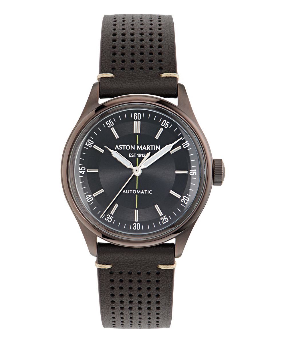 Aston Martin Timeless TS1 MTTS1S606 Horloge - Leer - Bruin - Ø 39 mm