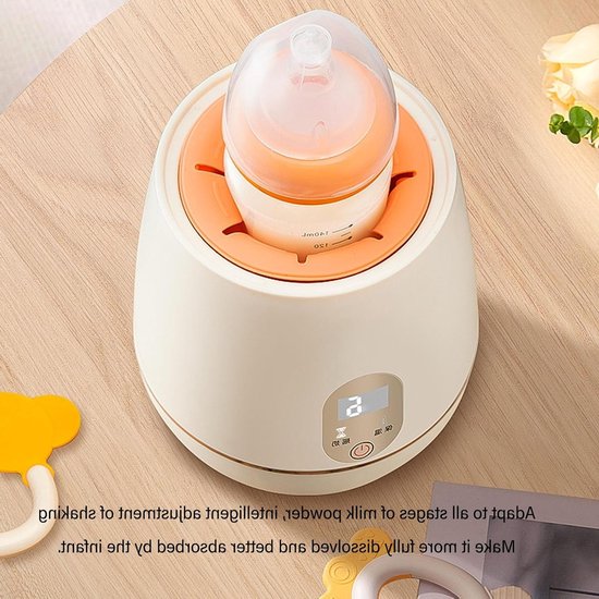 Automatische Melkflessenwarmer met Melkpoedermengfunctie en Zuigflesshaker - Handig Draagbaar Design voor Babymelkverwarming - Zuigelingenvoeding Verwarmer met 1500mAh - Makkelijk op te Bergen — afbeelding 5