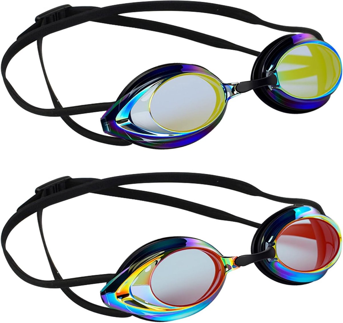 Zwembril Set - Zwembril met Oordopjes - Water Sport - Anti-Condens Coating - 2 Stuks - Zwart