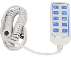 10 Knoppen 8-Pin Verstelbare Bedbediening met Montageschroef, Multifunctionele Afstandsbediening Vervanging voor Elektrisch Ziekenhuisbed en Thuiszorgbed