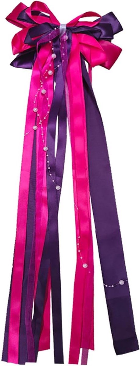 Paarse Schooltas met Strik voor Meisjes en Jongens - Perfect voor Schooldecoratie en Accessoires