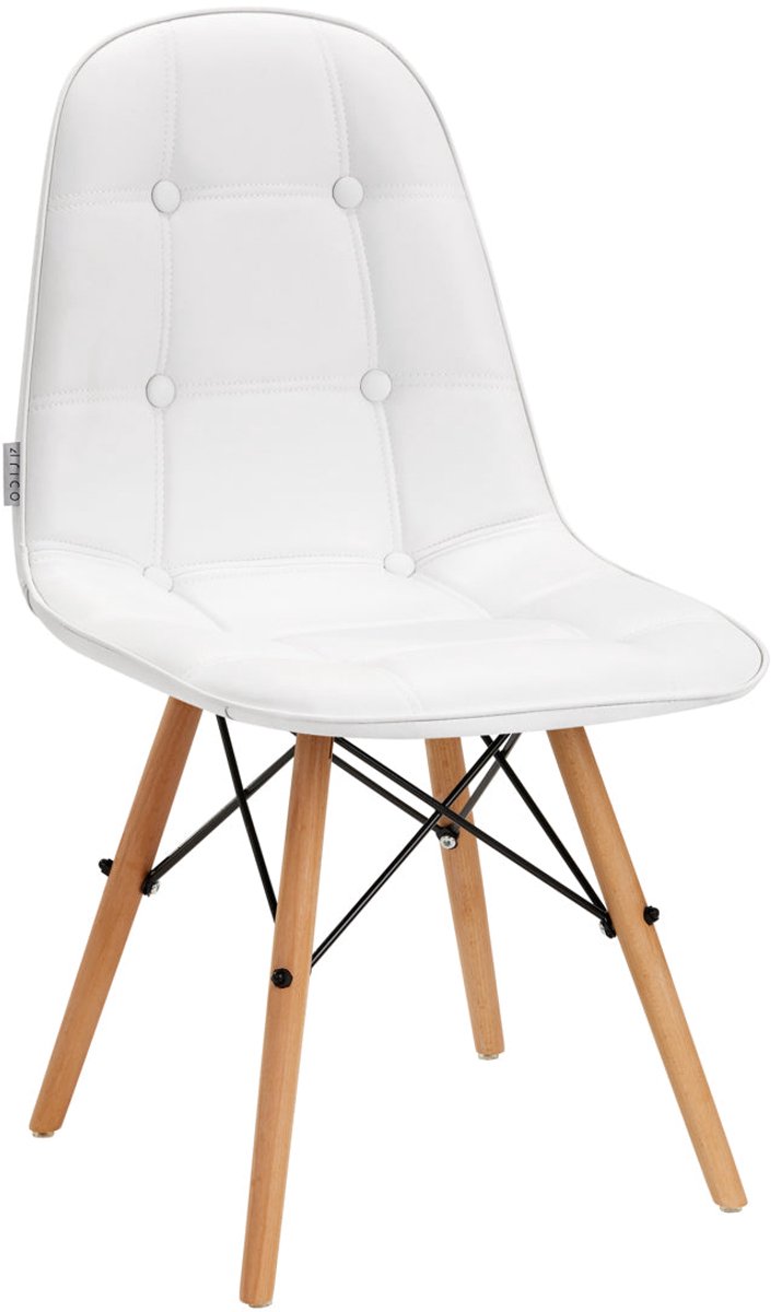 4RICO QS-185 Cosmetische Stoel Wit Voor Make-Up En Nagelstylisten, Ergonomisch Ontwerp