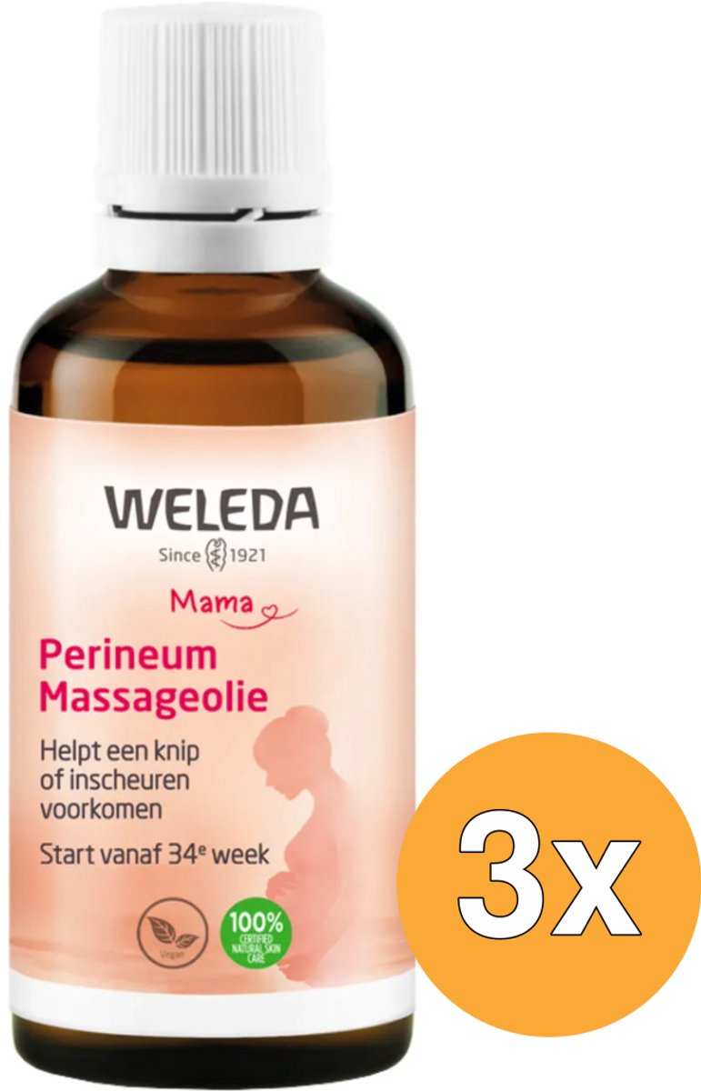 3x WELEDA Perineum masssageolie (50 ml)