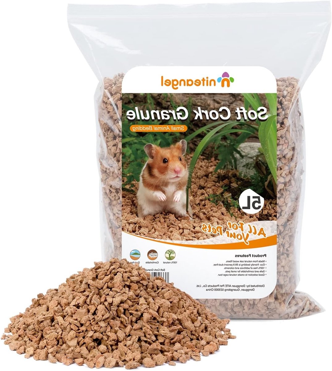 Natuurlijke Kokosnoot Bodembedekking voor Dwerghamsters, Gerbils, Muizen en Kleine Dieren - Ecolgische Houtkorrels 8-10mm
