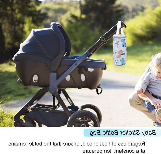 2 Stuks Isolerende Tas voor Babyflessen, Ideaal voor Kinderwagens, Lange Isolatie Tijd, Geschikt voor Diverse Flessen, Grijs en Donkere Kleur — afbeelding 5