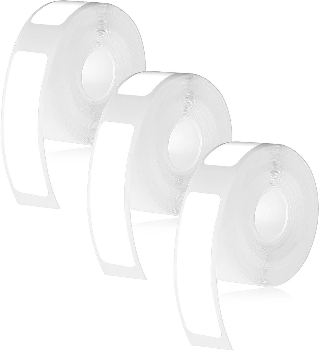 3 Rollen Witte Labels voor Phomemo D30/D32/D35/Q30/Q30S/Q31, 12x40mm Thermische Label Tape, Ideaal voor Thuis, Kantoor en School, 160 Stuks/Rol, Zelfklevend en Duurzaam
