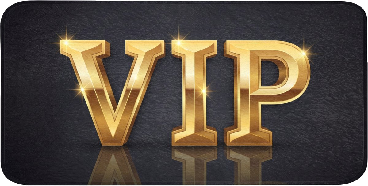 Badmat 120x60 cm - Antislip - VIP - Goud - Schittering - Badmatten voor badkamer - Badkamermat - Douchemat - Badkamer mat