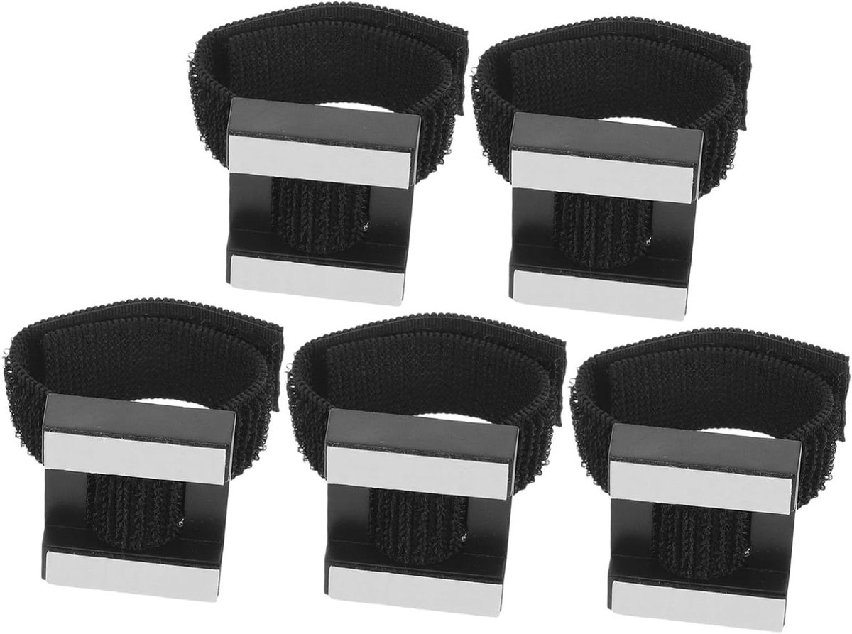 Microfoonclips - Microfoonhouders - Opnames Verbeteren - Rekbaar Ontwerp - 5 Stuks - Zwart