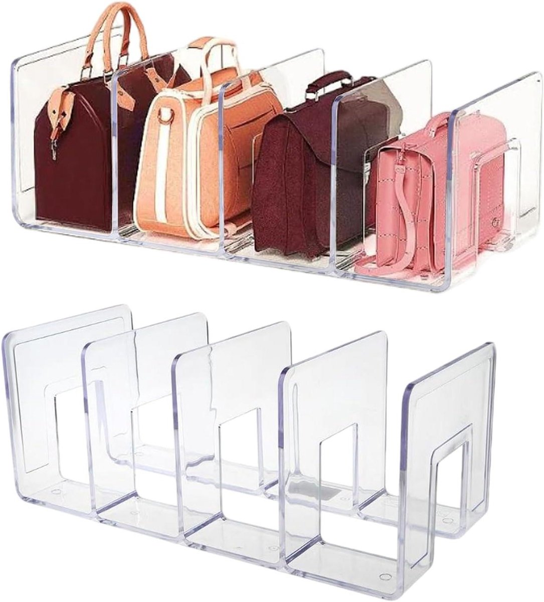 Portemonnee Organizer - Opbergrek Tas - Kast Ordenen - Transparant Ontwerp - 2 Stuks - Helder