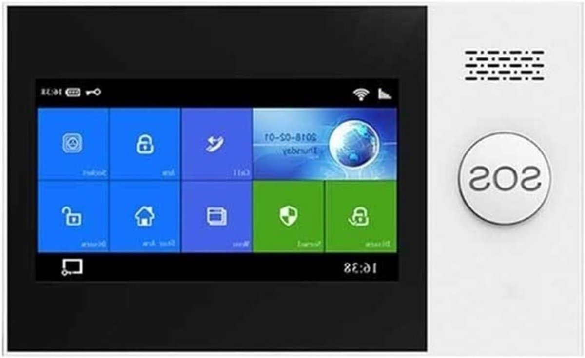 Smart Alarm Systeem - Beveiligingssysteem Huis - Thuisbeveiliging - 4.3 Inch Touchscreen - 25 x 15 x 15 cm - Wit