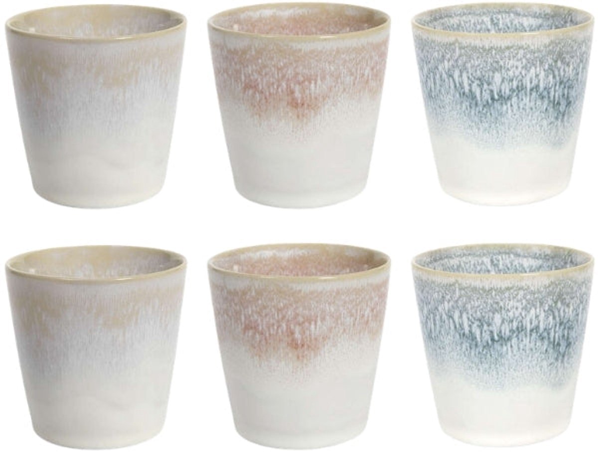 Cookinglife Koffiekopjes - Mist 200 ml - 6 Stuks