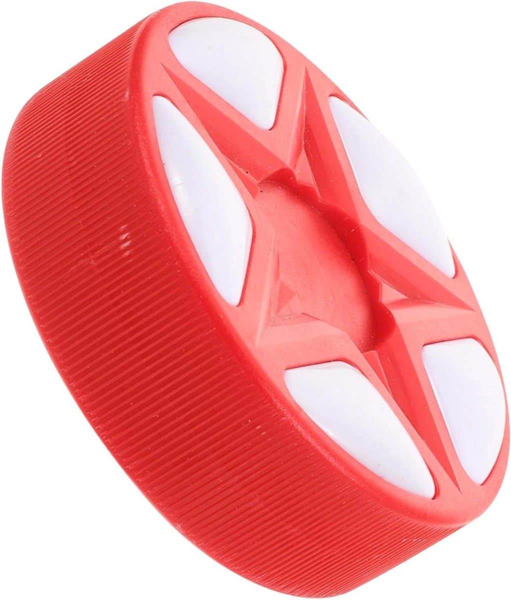 Hockey Puck - Sport Bal - Sport Training - Gestandaardiseerde Afmetingen - 7.5 x 7.5 x 3.5 cm - Rood