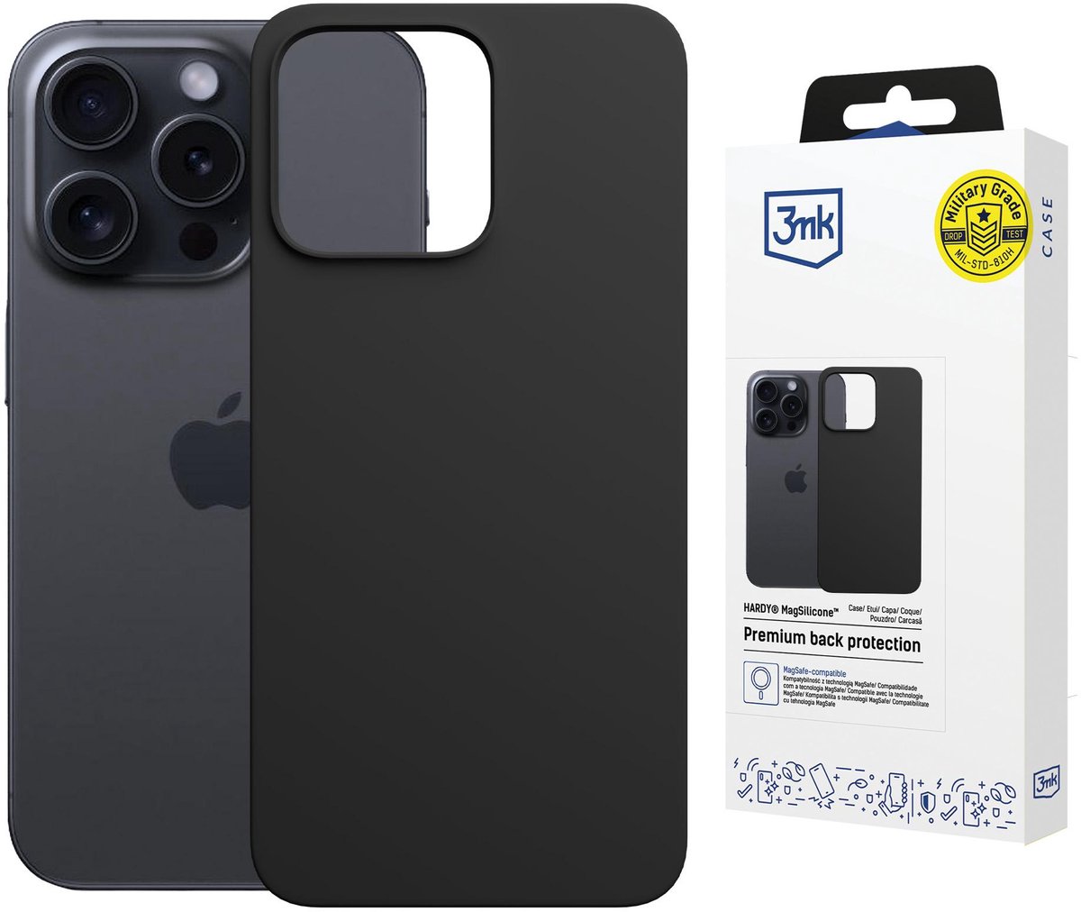 3Mk Hardy Magsilicone Hoesje Voor Apple Iphone 16 Pro Max Met Resistent