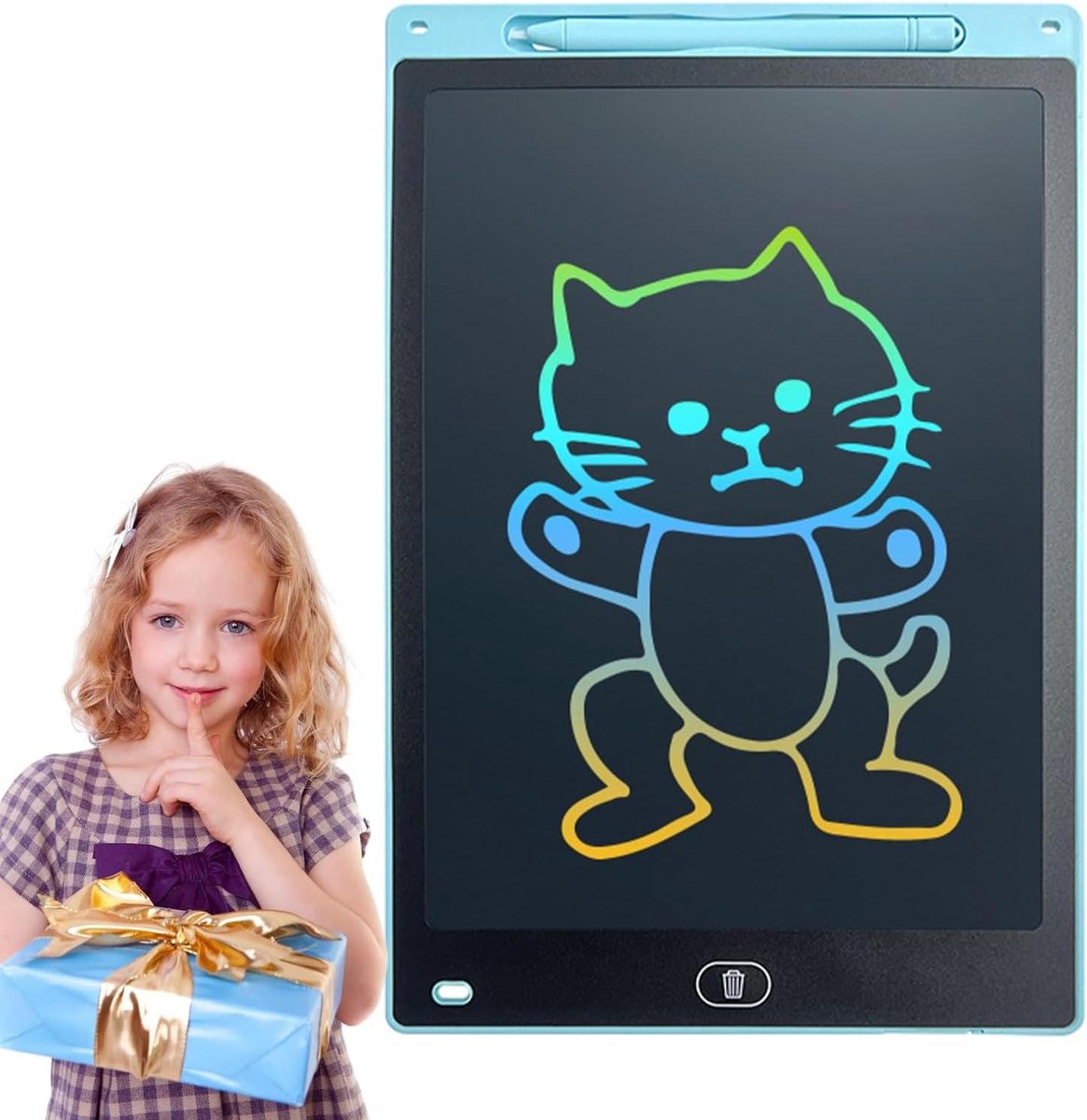 Elektronisch Tekenbord - LCD Grafisch Tablet - Creatief Leren - Oogvriendelijk Schrijven - 29.6 cm - Blauw