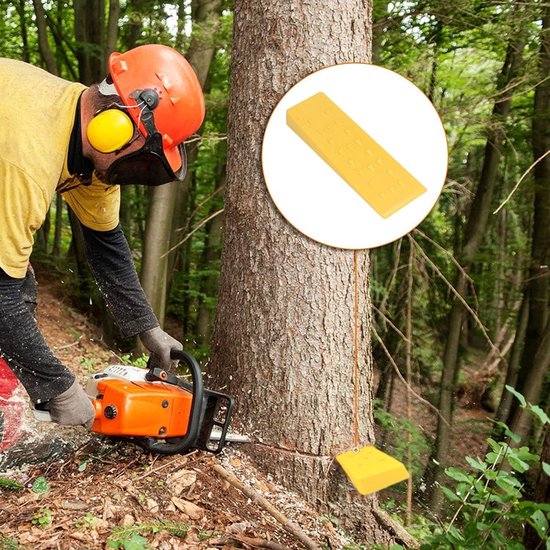 Velwig ABS-kunststof - Zaag Hout Wig - Bomen Vellen - Sterke Duurzame Constructie - 25 Cm - Geel — afbeelding 4