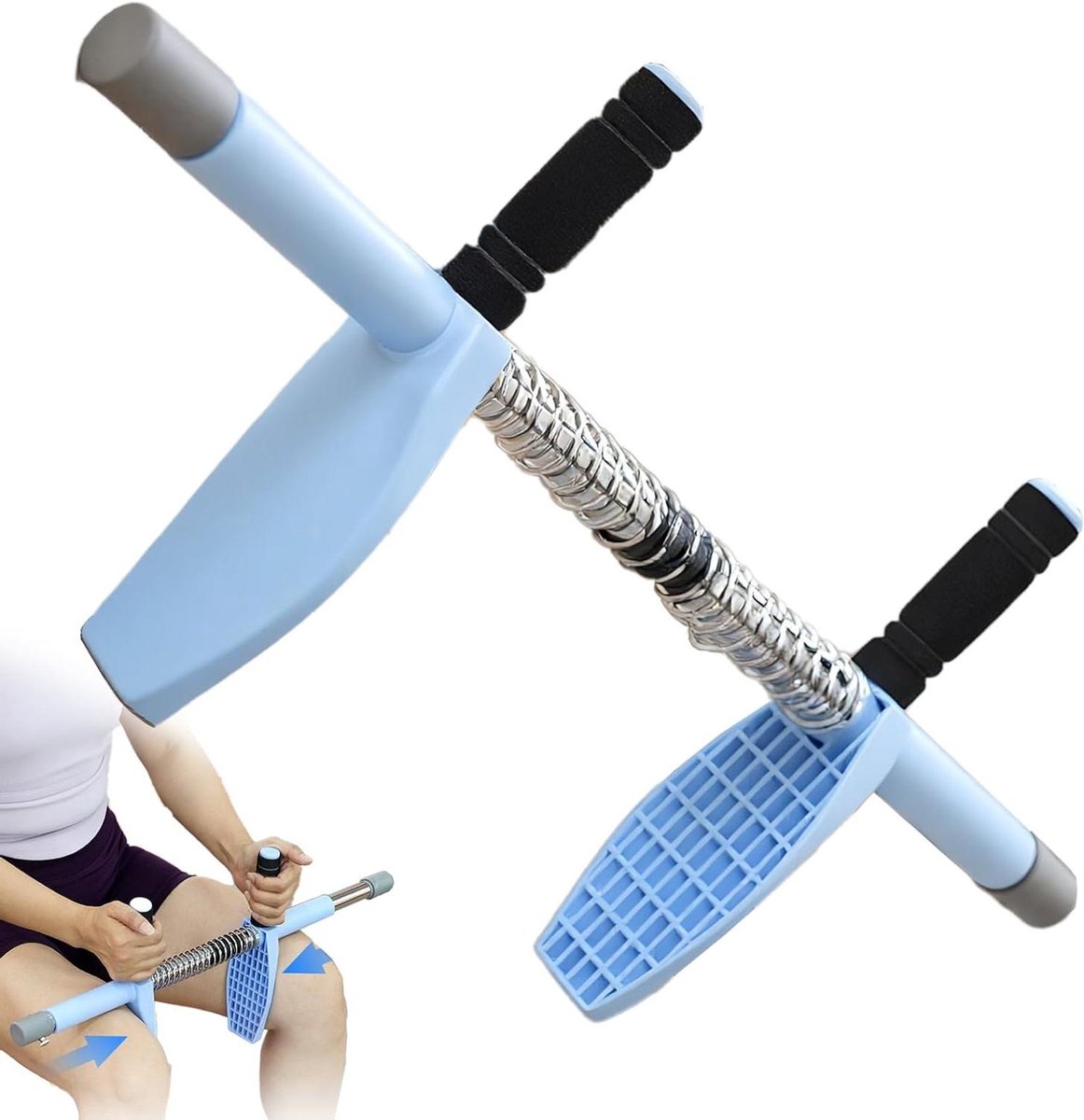 Binnendij Trainer - Heup Versterker - Thuis Fitness - Huidvriendelijk & Duurzaam - 63 cm Lengte - Grijs