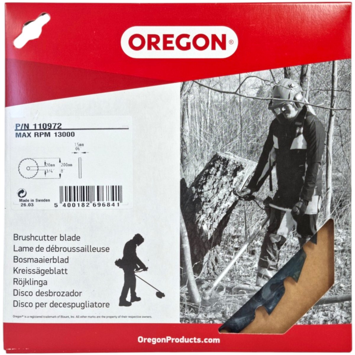 Oregon ontbossingszaagblad Maxi 22 tanden 200 mm ( 110972 )