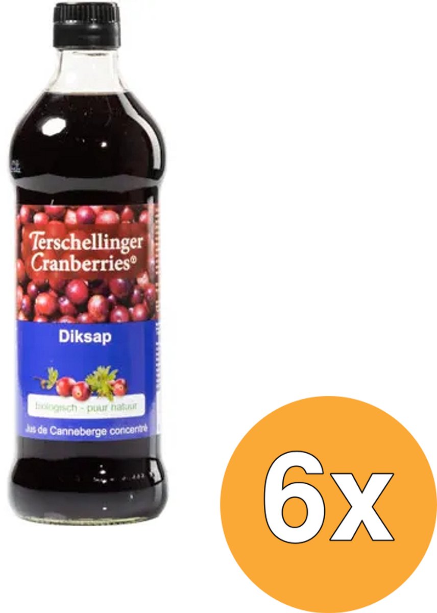 Terschellinger Cranberry Diksap Biologisch 6x 500 ml