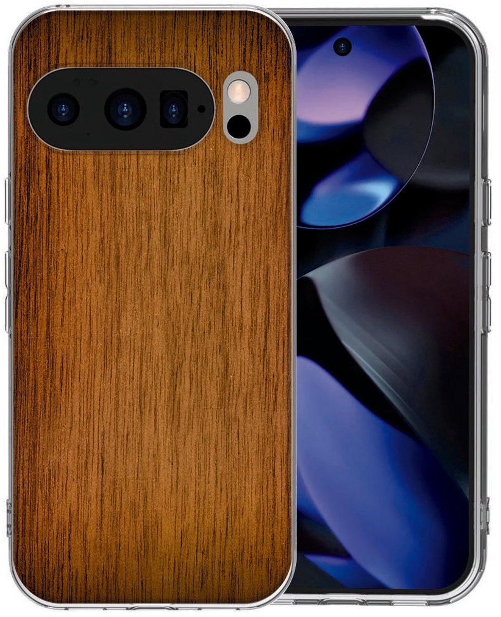 Google Pixel 10 / 10 Pro TPU hoesje Donker Hout