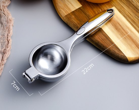 Citruspers - Citroenpers - Zinklegering - Limoenpers - Sinaasappel juicer - Handpers - Handmatige Fruitpers - Handcitruspers - Citrusknijper - Geschikt voor keuken, bar, picknick in de buitenlucht - 22*7 cm - Zilver — afbeelding 5