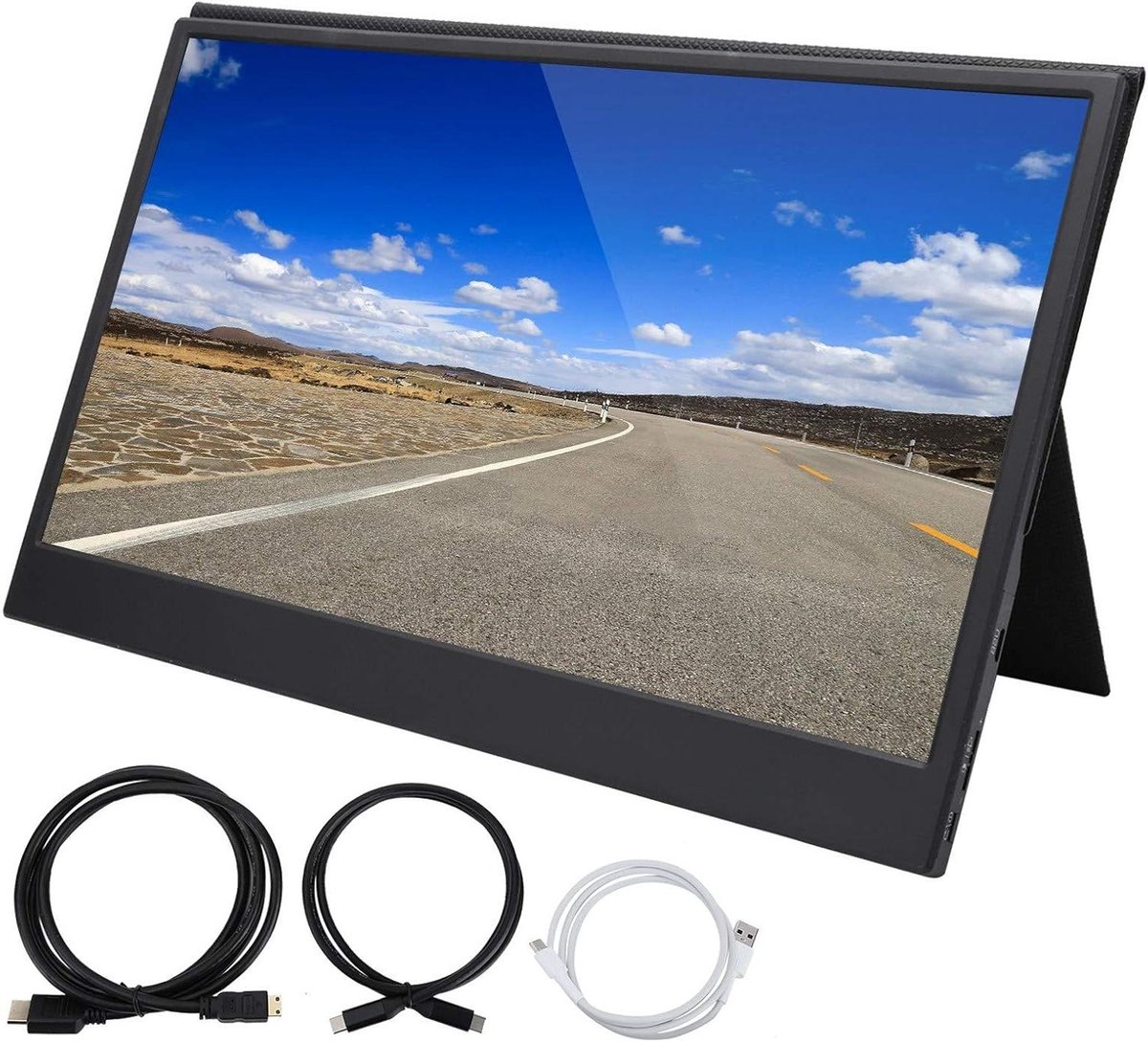 Monitor Display - Extra Scherm - Thuiswerk Optimaliseren - Ultradun IPS Scherm - 133 Inch - Zwart
