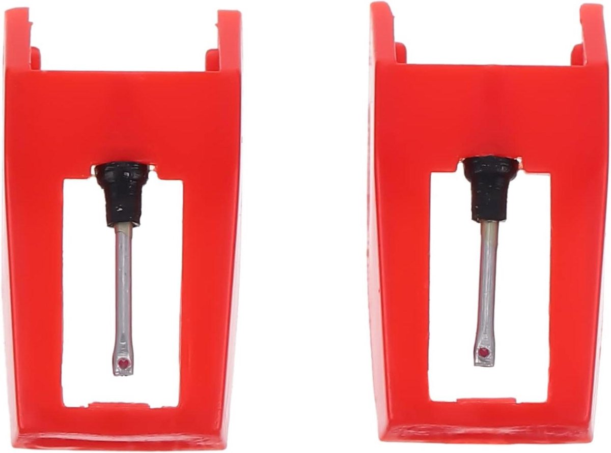 Platenspelernaalden - Naalden Set - Muziek Luisteren - Uitstekende Geluidskwaliteit - 2 Stuks - Rood