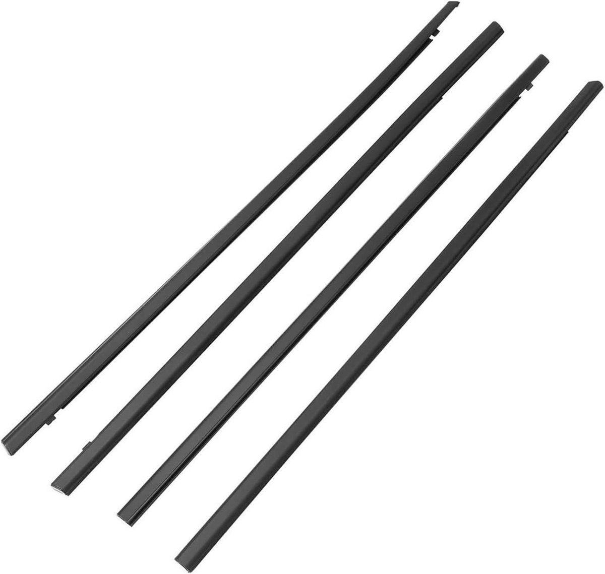 Deurrand Bescherming - Raam Strips - Auto Afdichting - Waterdicht Winddicht - 4 Stuks - Zwart
