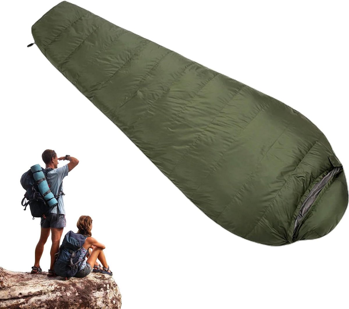 Warme Slaapzak - Donsslaapzak Winter - Kamperen Buiten - Waterdichte Stof - 210 x 80 cm - Niet gespecificeerd