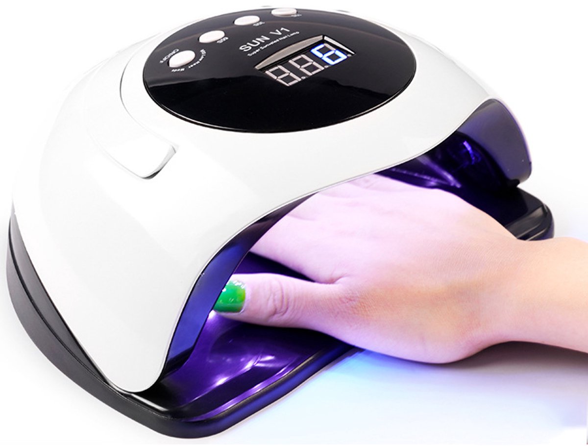 SUNUV® UV LED Nagellamp 168W – Professionele Nageldroger voor BIAB, Gellak & Builder Gel – Timer Display