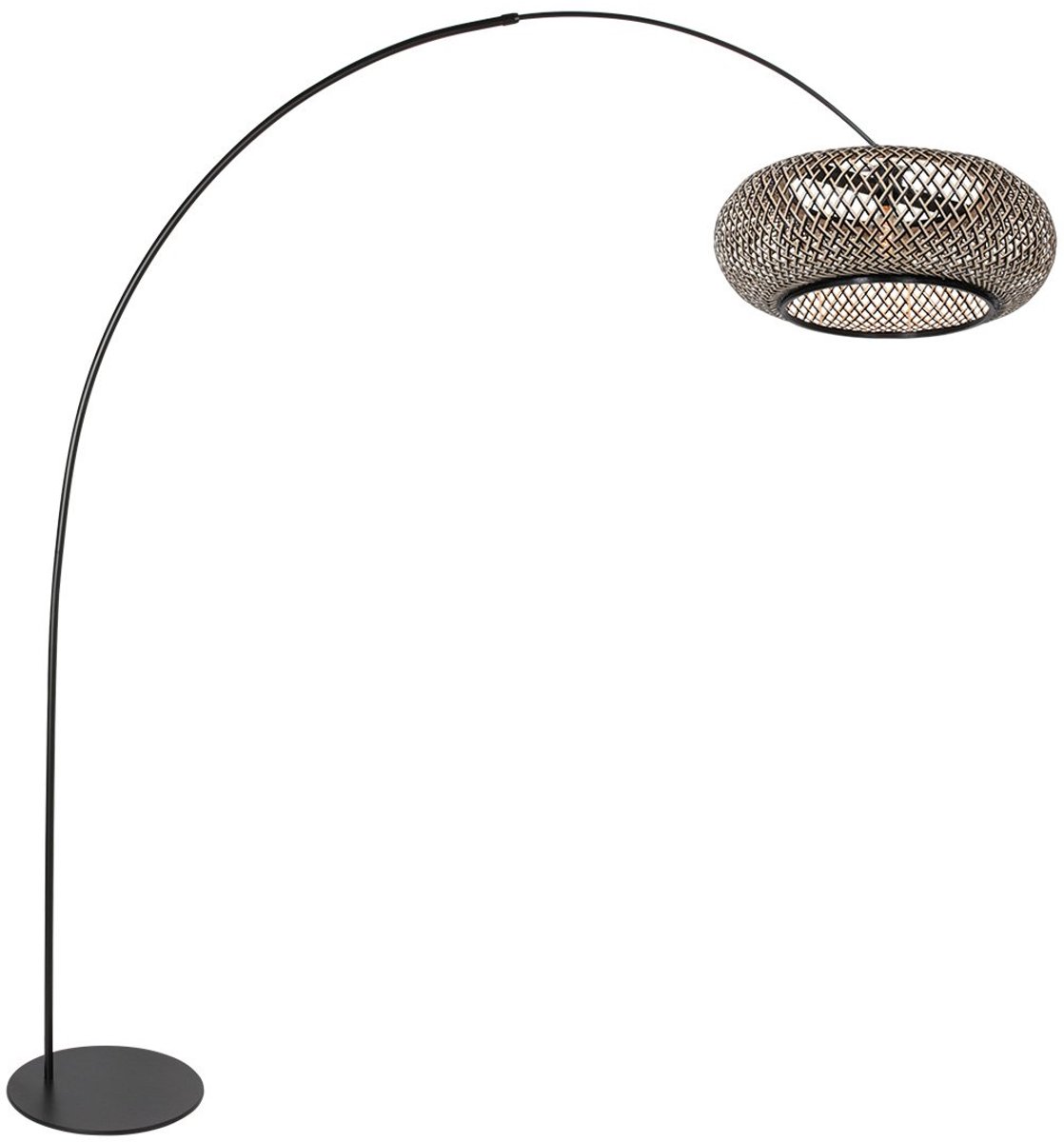 Anne Lighting - vloerlamp - Curve - naturel zwart - metaal - booglamp - E27 - 4274ZW