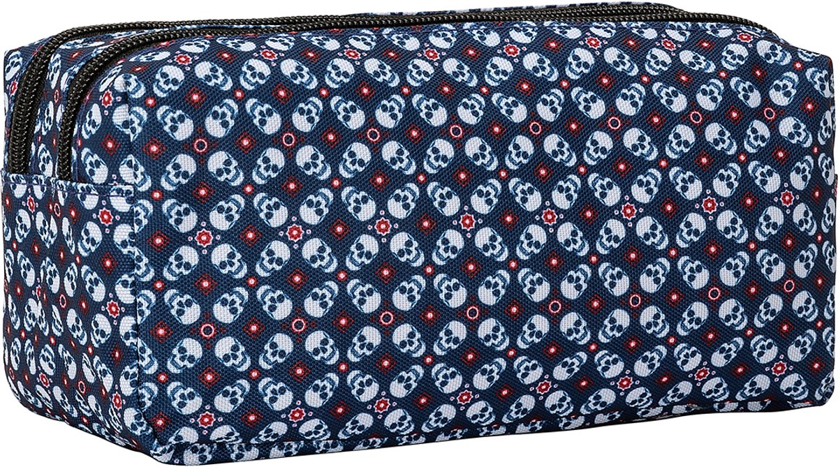 Comix Etui, Skulls - 21 x 12 x 9 cm - Polyester