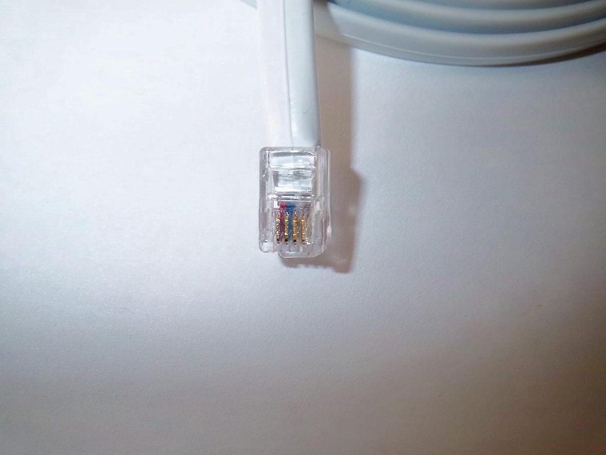 Telefoon Kabel - Handset Kabel - Telefoon Verbinding - 4P4C Connectoren - 2 Meter - Grijs