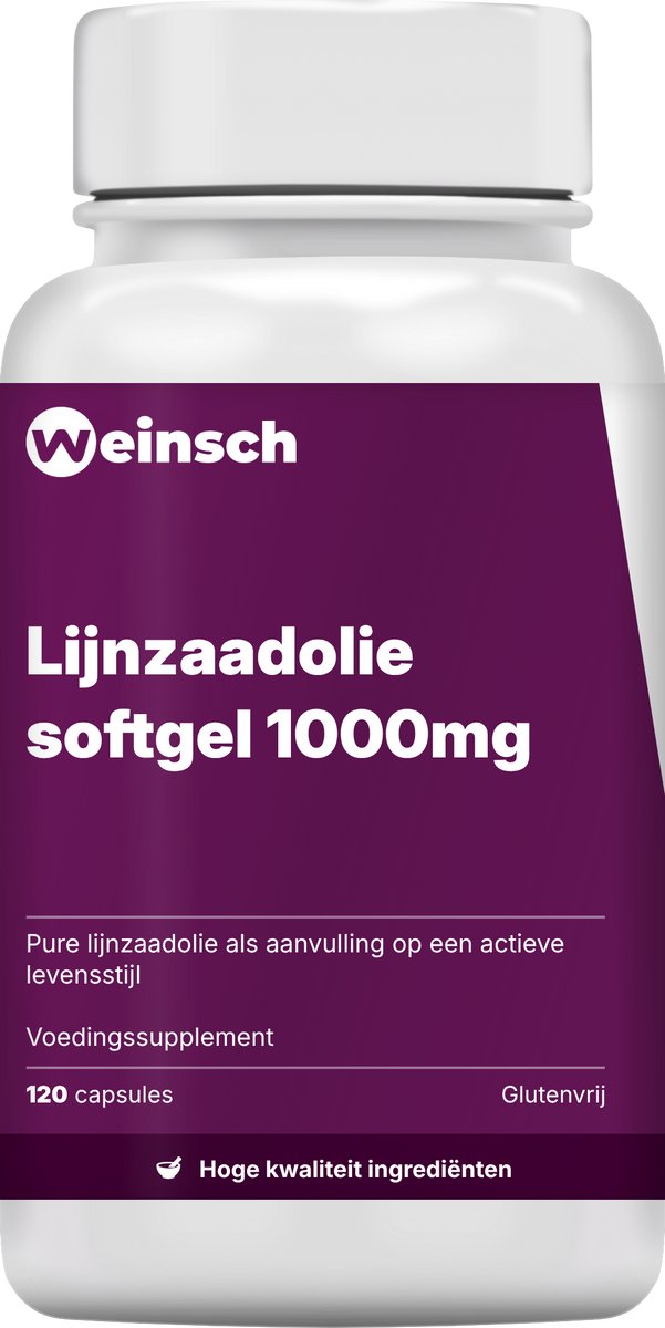 Weinsch Lijnzaadolie softgel 1000mg | 1400mg | 120 softgels