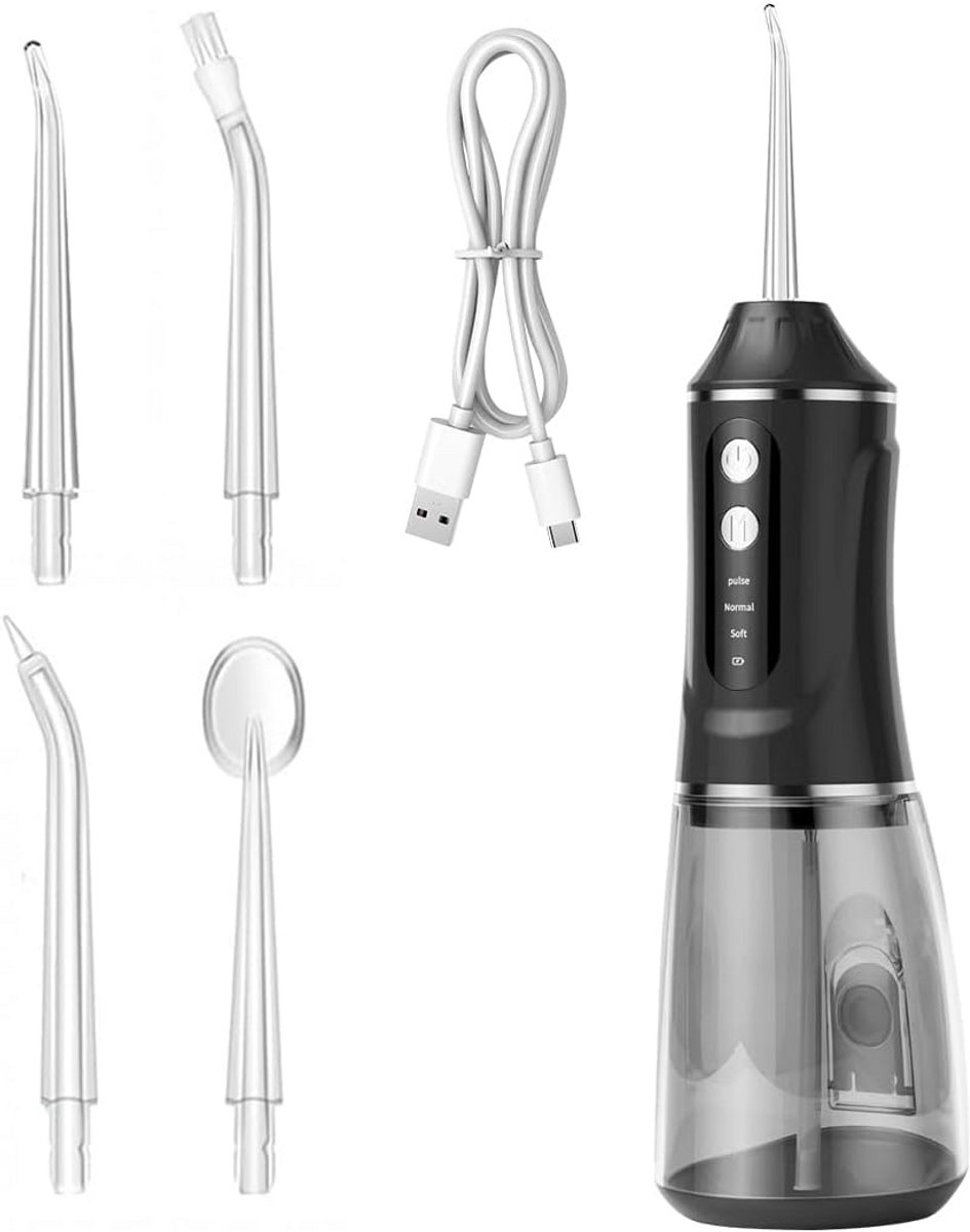 Waterflosser elektrisch - Monddouche draadloos en oplaadbaar - Waterdicht - Mondapparatuur