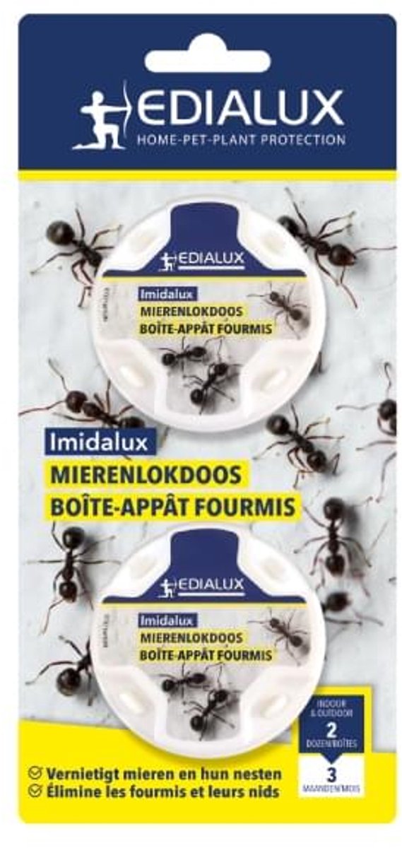 Edialux Imidalux Mierenlokdoos (2 stuks) - Effectieve Insectenval - Met gratis cheatsheet