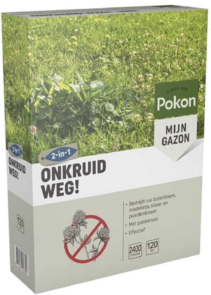 Pokon Onkruid Weg (2400 gram/120 m²) - Krachtige Onkruidverdelger - Met gratis cheatsheet