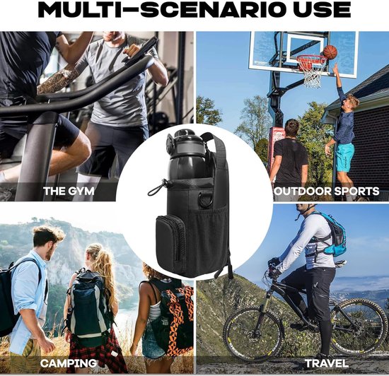 Magnetische Gymtas voor Dames en Heren, Waterfleshouder met Telefoonzakken en Schouderband, Sporttas, Magnetische Tas voor Sport, Werk, Reizen, Fitness — afbeelding 2