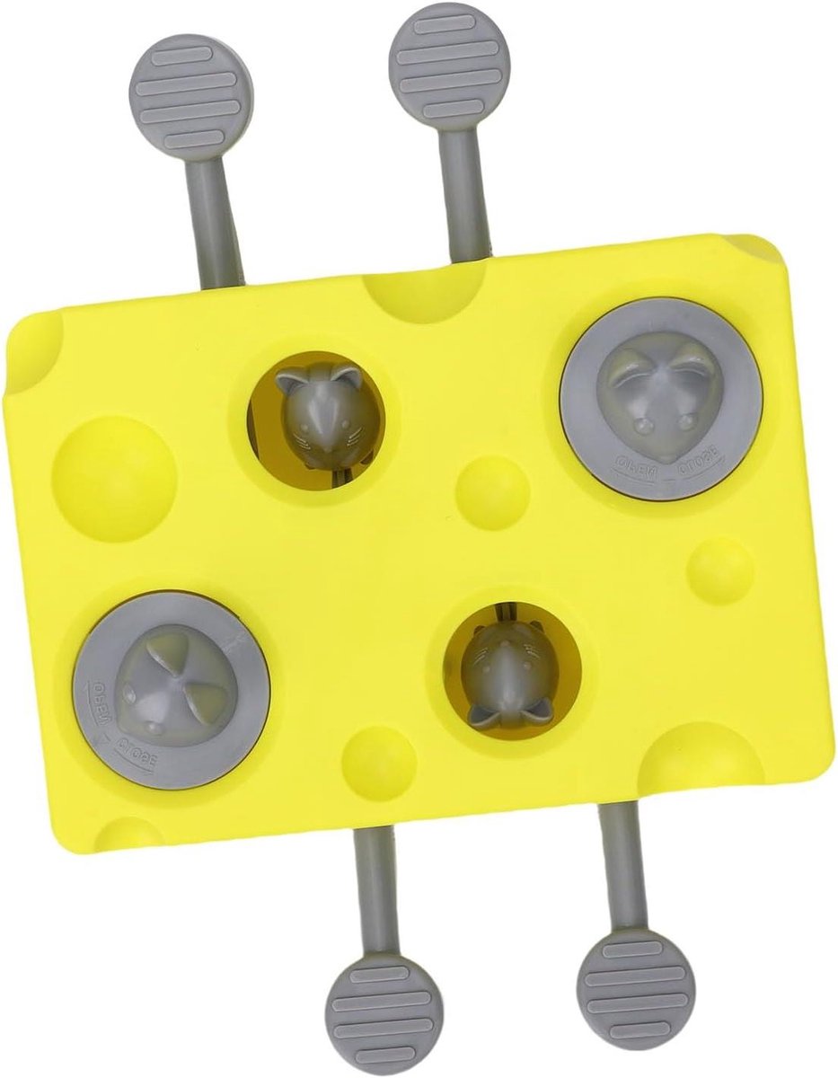Kattenpuzzel Voeder - Interactief Speeltje - Mentale Stimulatie - Vertraagt Eten - 23.5x16.5x7cm - Geel