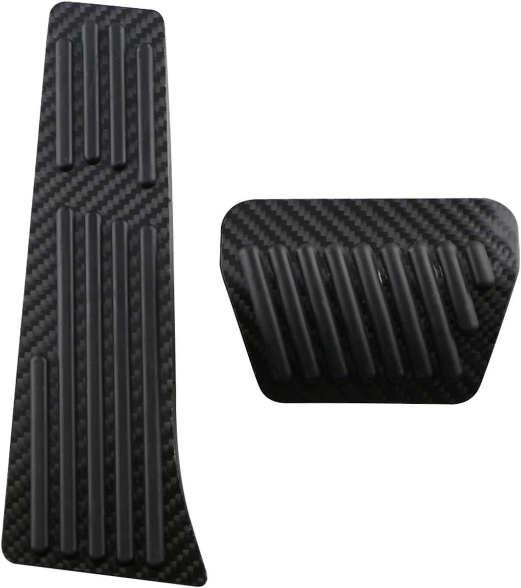 Pedaalhoezen Auto - Antislip Covers - Veiliger Rijden - Koolstofvezel Look - Set van 2 - Zwart
